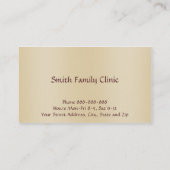 Medizinische Symbol-Visitenkarte des Arztes Visitenkarte (Rückseite)