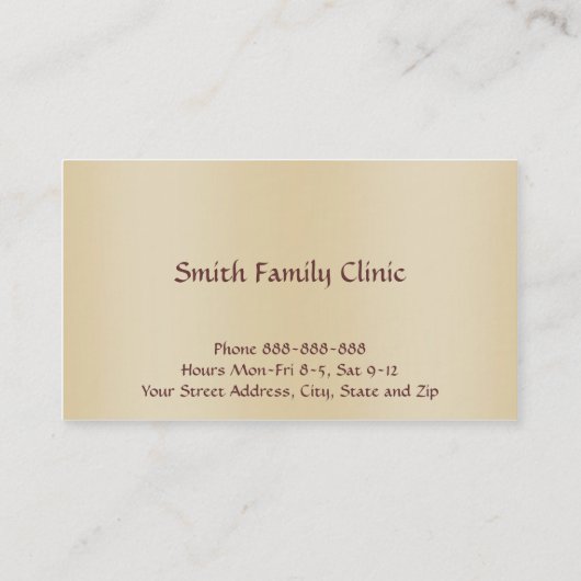 Medizinische Symbol-Visitenkarte des Arztes Visitenkarte (Rückseite)