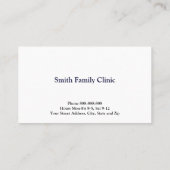 Medizinische Symbol-Visitenkarte des Arztes Visitenkarte (Rückseite)