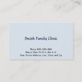 Medizinische Symbol-Visitenkarte des Arztes Visitenkarte (Rückseite)