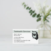 Medizinische Telehealth-Visitenkarten Visitenkarte (Stehend Vorderseite)