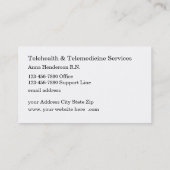 Medizinische Telemedizin-Dienstleistungen Visitenkarte (Rückseite)