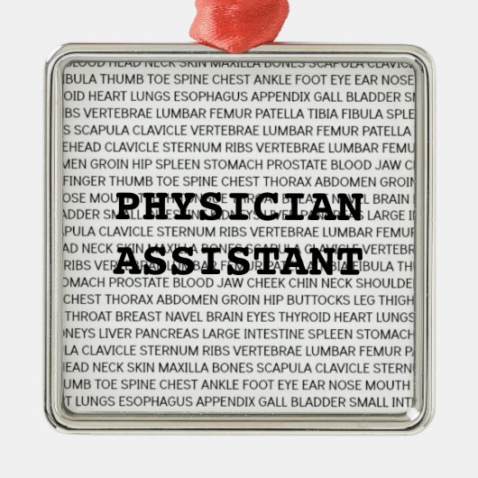 Medizinische Terminologie - Weihnachten Silbernes Ornament (Vorne)