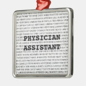 Medizinische Terminologie - Weihnachten Silbernes Ornament (Links)