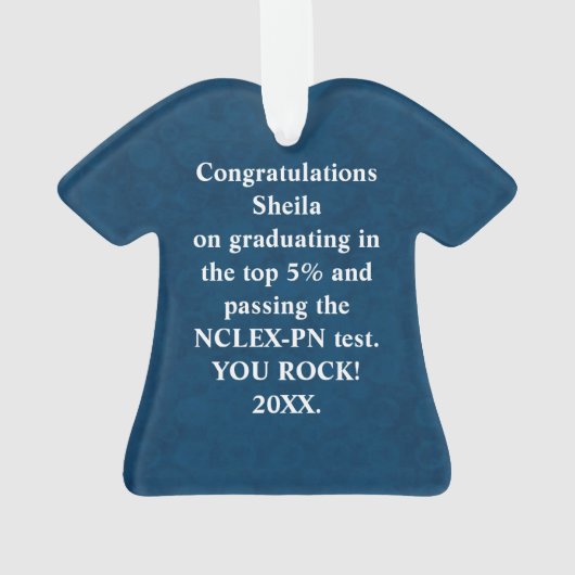 Medizinische Untersuchung in Blau Ornament (Rückseite)