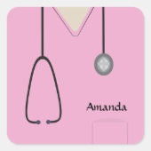 Medizinische Untersuchung Rosa Aufkleber (Vorderseite)