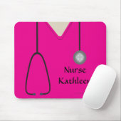Medizinische Untersuchungen Uniform Hot Pink Mousepad (Mit Mouse)