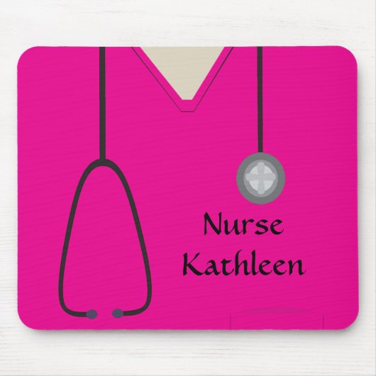 Medizinische Untersuchungen Uniform Hot Pink Mousepad (Vorne)