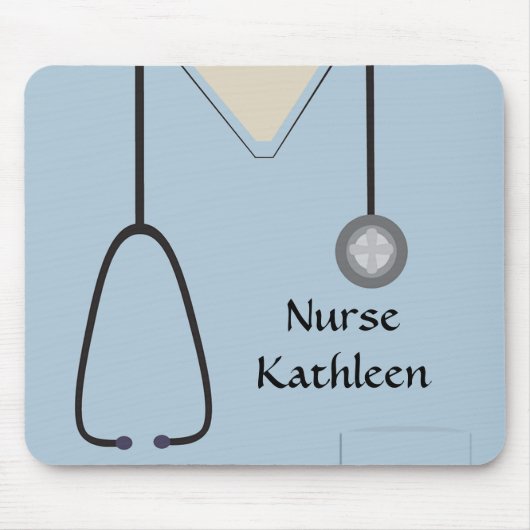 Medizinische Untersuchungen Uniform Light Blue Mousepad (Vorne)
