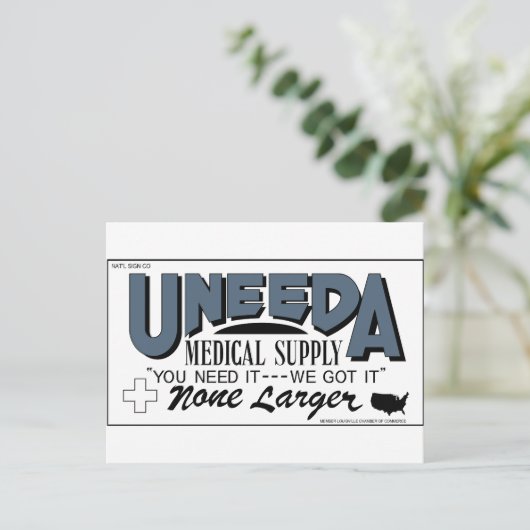 Medizinische Versorgung der UNADA (Rückkehr der To Postkarte (Stehend Vorderseite)