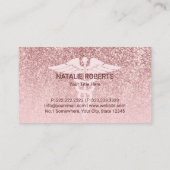 Medizinische Versorgung Moderne Rose Gold Glitzer Visitenkarte (Rückseite)
