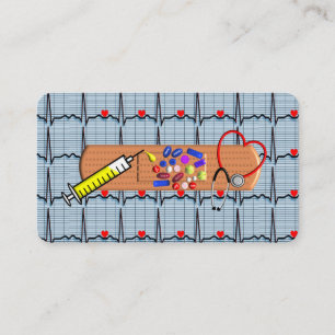 Medizinische Visitenkarten EKG Strips Visitenkarte