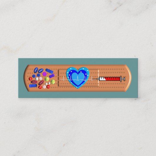 Medizinische Visitenkarten großes Bandaid Mini Visitenkarte (Vorderseite)