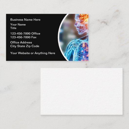 Medizinische Visitenkarten Modernes Design Visitenkarte (Vorne/Hinten)
