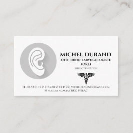 Medizinische Visitenkarten ORL Oto-rhino-laryngo Visitenkarte