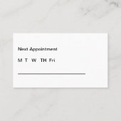 Medizinische Visitenkarten Terminkarte (Rückseite)