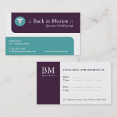 Medizinische Visitenkarten Terminkarte (Vorne/Hinten)