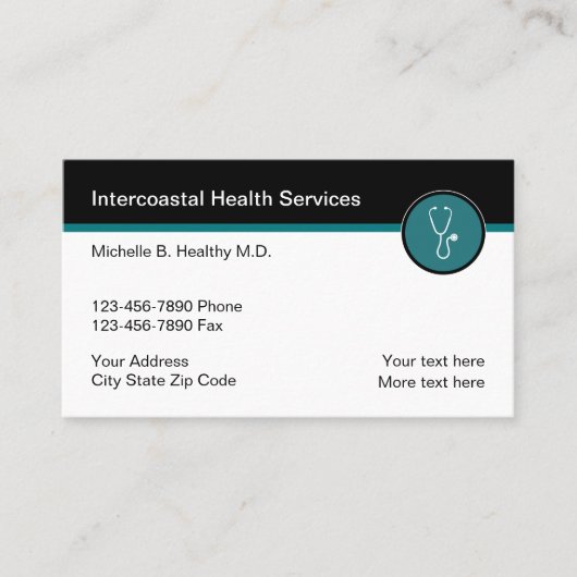 Medizinische Visitenkarten Visitenkarte (Vorderseite)