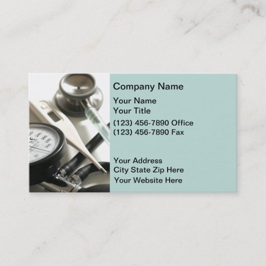 Medizinische Visitenkarten Visitenkarte (Vorderseite)