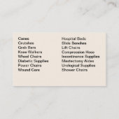 Medizinische Visitenkarten Visitenkarte (Rückseite)