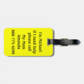 Medizinische Warnlinie Nicht verbale Autistische Gepäckanhänger (Rückseite horizontal)