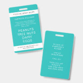 Medizinische Warnmeldung - Kontakt Ausweis (Vorder- & Rückseite)