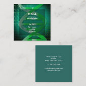 Medizinische Wissenschaft Grüne DNA Moderne Quadratische Visitenkarte (Vorne/Hinten)