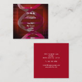 Medizinische Wissenschaft Red DNA Moderne Quadratische Visitenkarte (Vorne/Hinten)