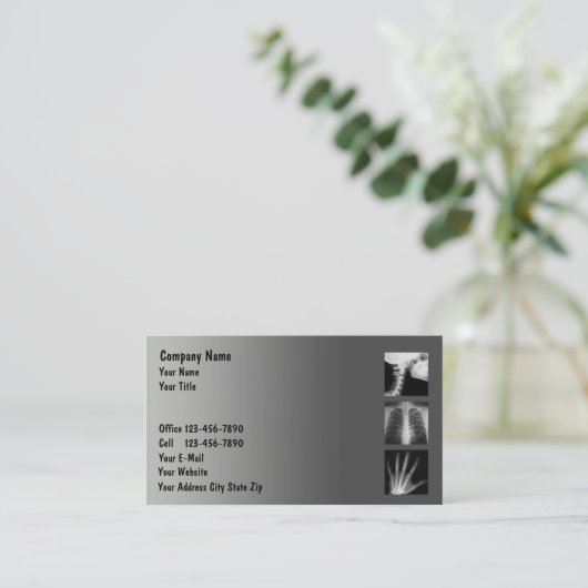 Medizinische X-Ray-Visitenkarten Visitenkarte (Stehend Vorderseite)