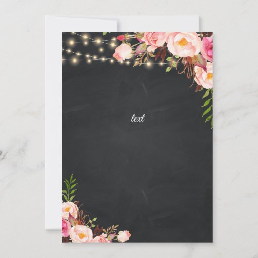 Medizinischer Abschluss der Universität Boho Flora Einladung (Rückseite)