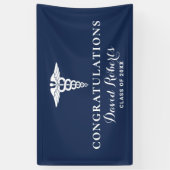 Medizinischer Abschluss Navy Blue Banner (Vertikal)