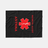 Medizinischer Alarm Asthma Fleecedecke (Vorderseite (Horizontal))