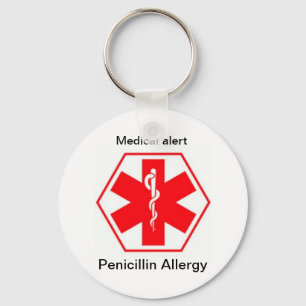 Medizinischer Allergiealarm-Schlüsselanhänger Schlüsselanhänger