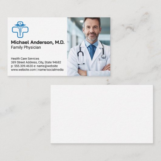 Medizinischer Arzt im Krankenhaus Visitenkarte (Vorne/Hinten)