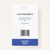 MEDIZINISCHER ARZT - Krankenpflege Ausweis (Rückseite)