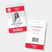MEDIZINISCHER ARZT NURSE medizinische Notfallverso Ausweis (Vorder- & Rückseite)