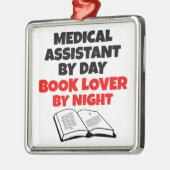 Medizinischer Assistent buchen Silbernes Ornament (Links)