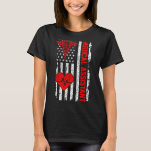 Medizinischer Assistent CMA Life USA Flag MA Nursi T-Shirt