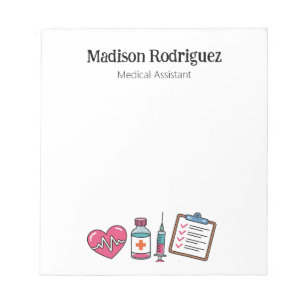 Medizinischer Assistent Gesundheitshelfer Notizblock