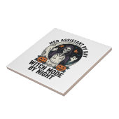 Medizinischer Assistent Halloween Hexe Vintage Gra Fliese (Seite)