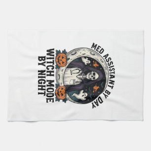 Medizinischer Assistent Halloween Hexe Vintage Gra Geschirrtuch