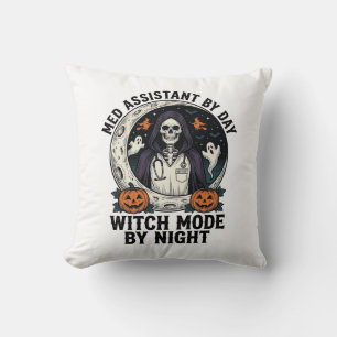 Medizinischer Assistent Halloween Hexe Vintage Gra Kissen