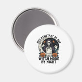 Medizinischer Assistent Halloween Hexe Vintage Gra Magnet (Vorderseite/Rückseite)