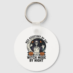 Medizinischer Assistent Halloween Hexe Vintage Gra Schlüsselanhänger