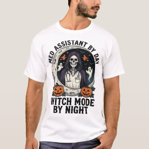 Medizinischer Assistent Halloween Hexe Vintage Gra T-Shirt