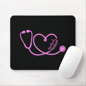 Medizinischer Assistent Herz Stethoscope Pink Mousepad (Mit Mouse)