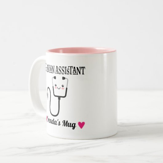Medizinischer Assistent Personalisiertes Geschenk Zweifarbige Tasse (Vorderseite Links)