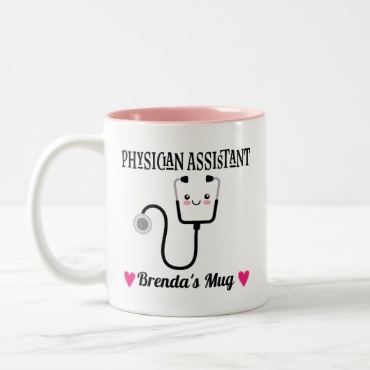 Medizinischer Assistent Personalisiertes Geschenk Zweifarbige Tasse (Links)
