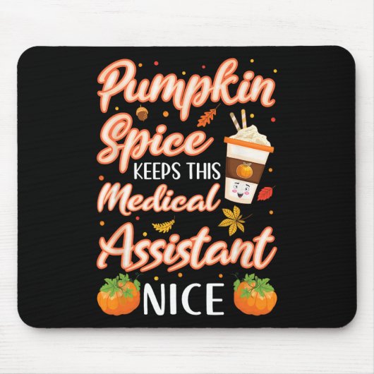 Medizinischer Assistent Pumpkin Gewürz Latte Herbs Mousepad (Vorne)