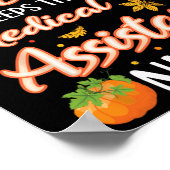 Medizinischer Assistent Pumpkin Gewürz Latte Herbs Poster (Ecke)